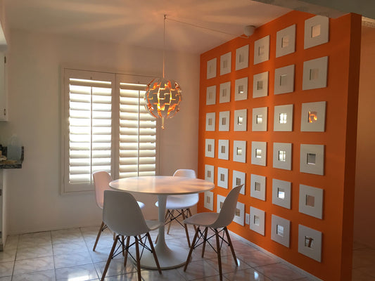 DIY mid century wall decor for less than $125 with IKEA mirrors