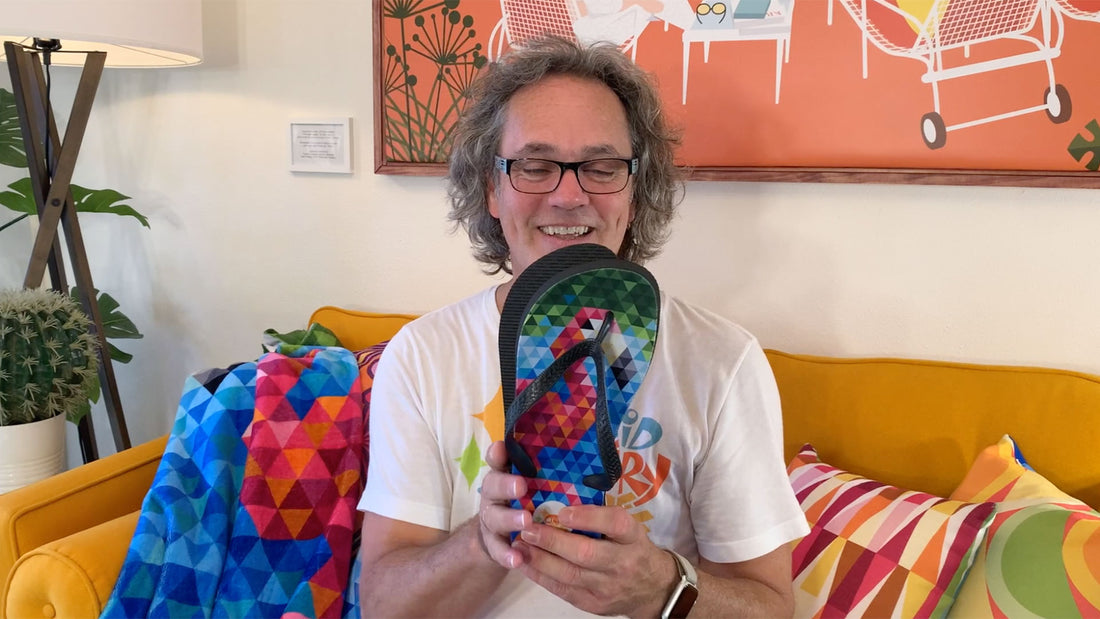 Samples: Mid Century Modern Flamingo Flip-Flops