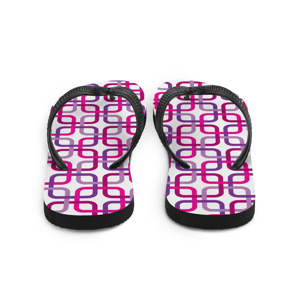 Mid Century Modern Pink PanAmTrays Flip-Flops back view