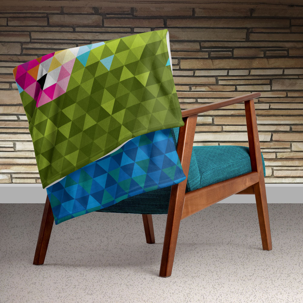 Mid Century Modern Flamingo Throw Blanket Style view