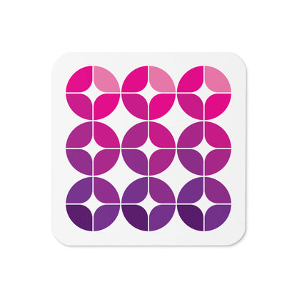 Mid Century Modern Purple StarChips Square Single Coaster top view