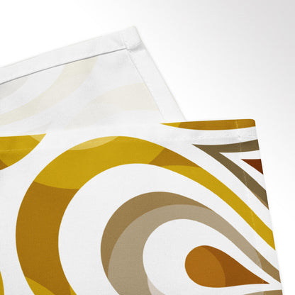 Mid Century Modern Shag Gold TearDrops Cloth Napkins Set of 4 detail