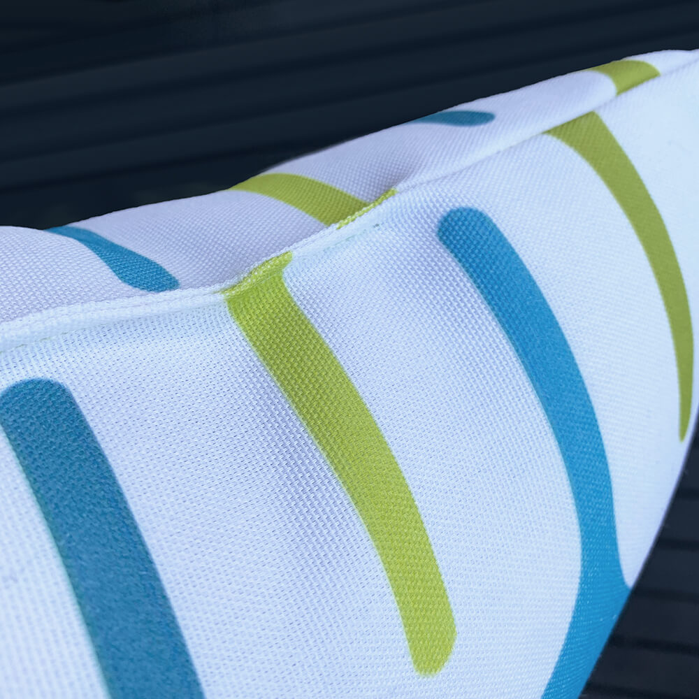 Mid Century Modern Outdoor Pillow closure detail