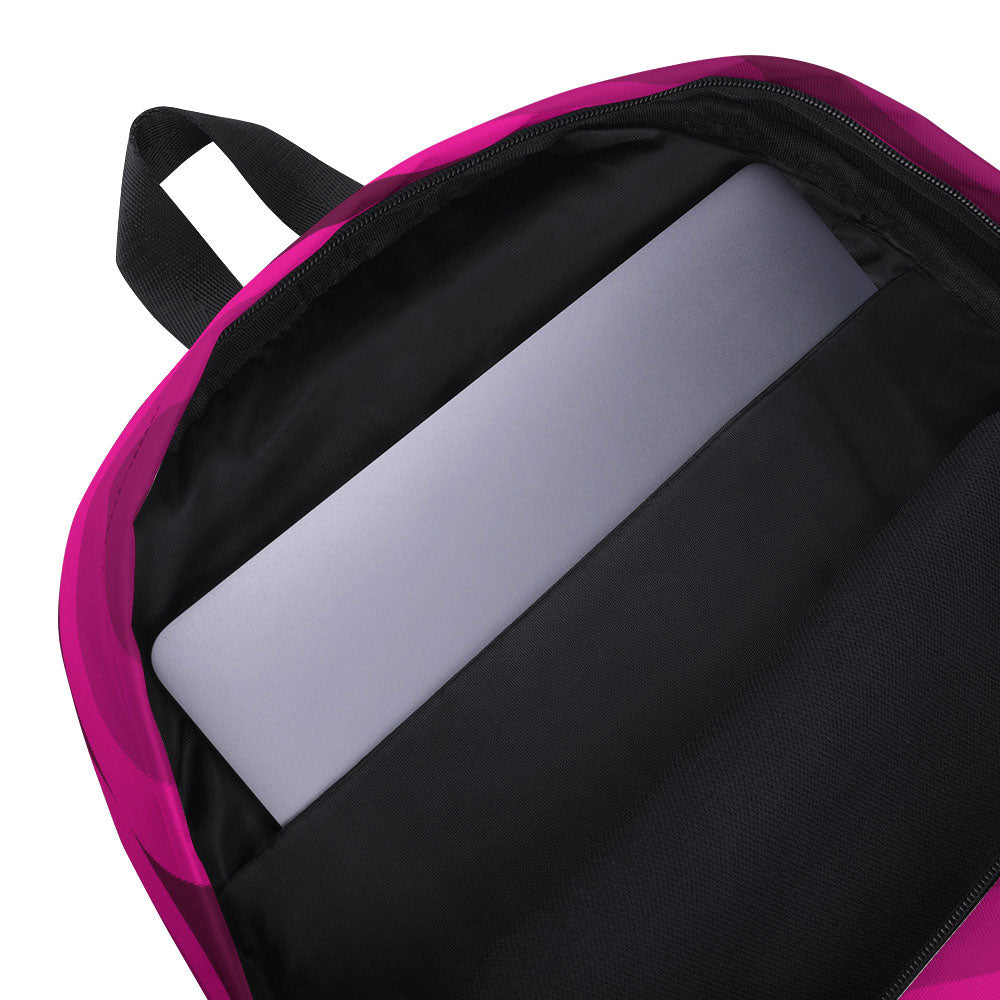 Mid Century Modern SpaceCadet Backpack inside laptop pocket