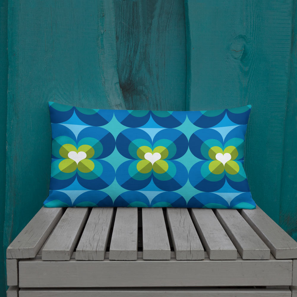 Aqua blue accent online pillows