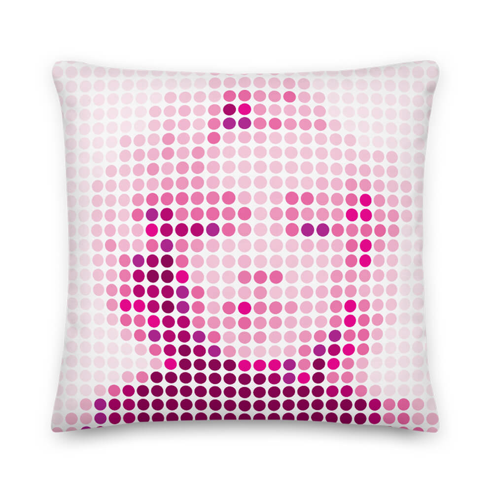 Mid Century Modern Hollywood Stars Pink Marilyn 18" Square Throw Pillow front view