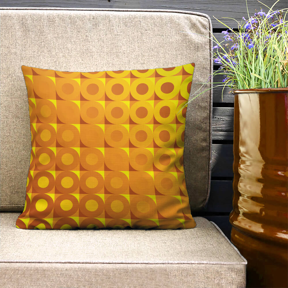 Orange pattern throw discount pillows