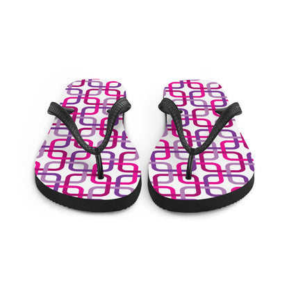Mid Century Modern Pink PanAmTrays Flip-Flops front view