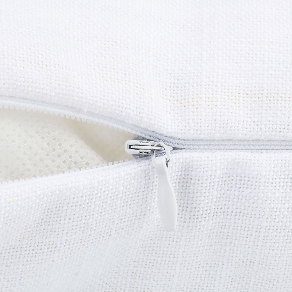 Mid Century Modern Aqua Green PolaRise Throw Pillow zipper detail